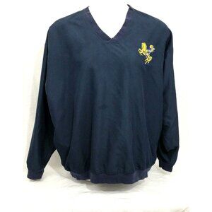 Badger Sport Pullover Sweatshirt L Knight Lancer Navy Blue Gold Yellow V Neck